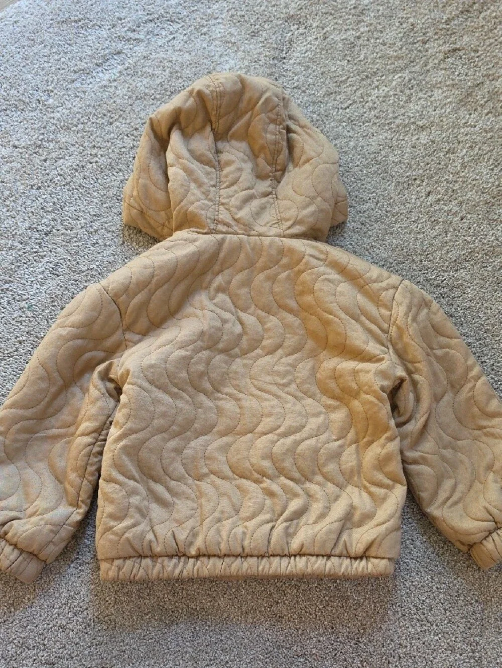 Old Navy Quilted Hooded Jacket - Beige/Tan